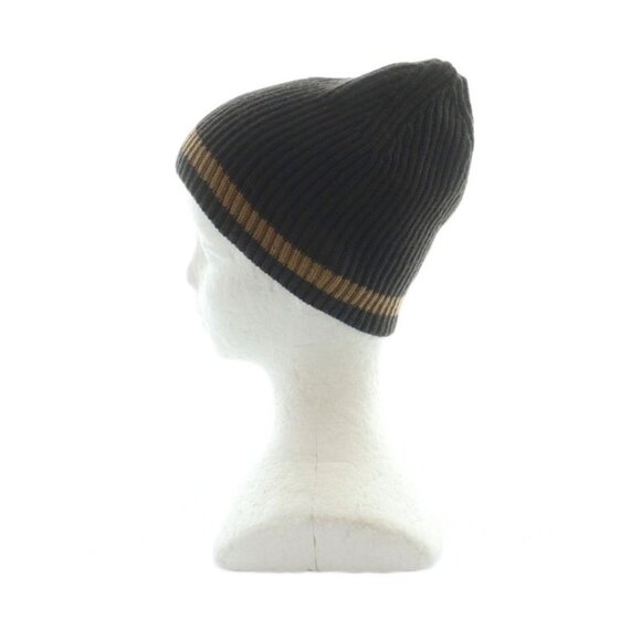 Gucci Beanie Knit Cap Logo Bicolor M Brown GY03 MQ OH main image 5